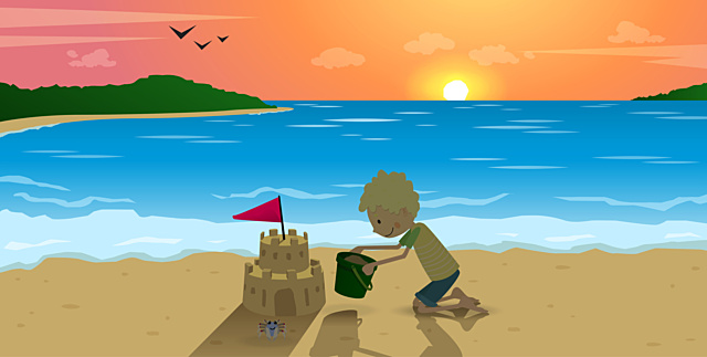 Tassie4 Kids Illustration Child Beach 3000 RGB 300dpi